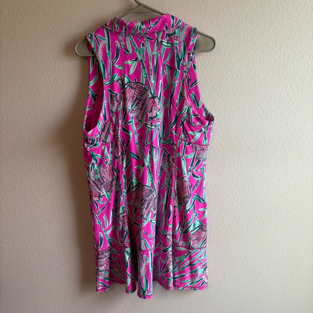 Lilly Pulitzer Luxletic Martina UPF 50+ dress in the Mandevilla Pink Extra Lucky - Picture 6 of 7